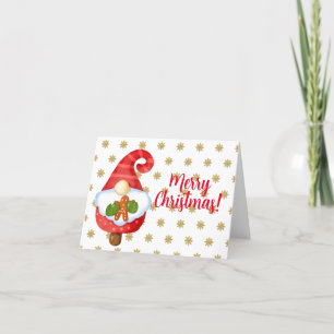 Santa Gnome  Holiday Card