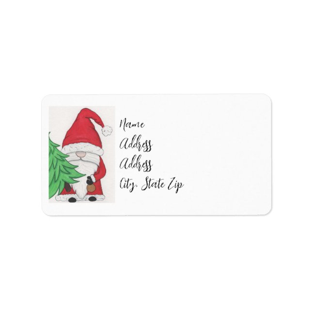 Santa Gnome Label (Front)