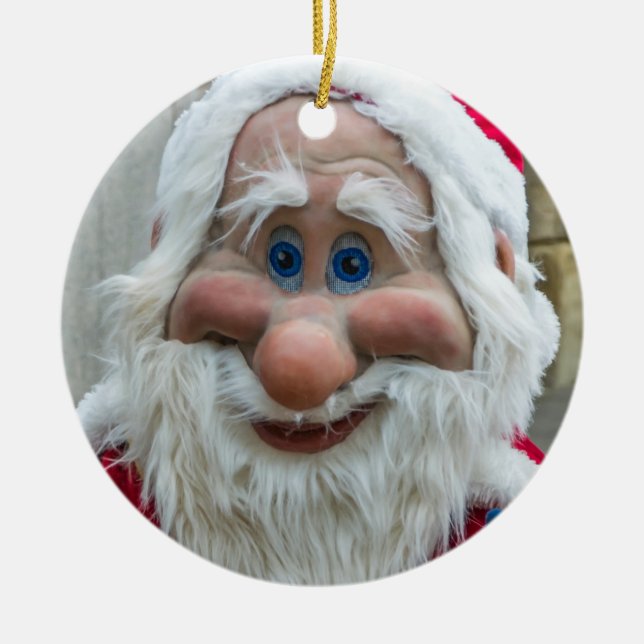 Santa gnome mask Christmas Tree ornament (Front)