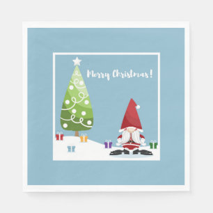 Santa Gnome  Napkin