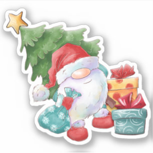 Santa Gnome Sticker
