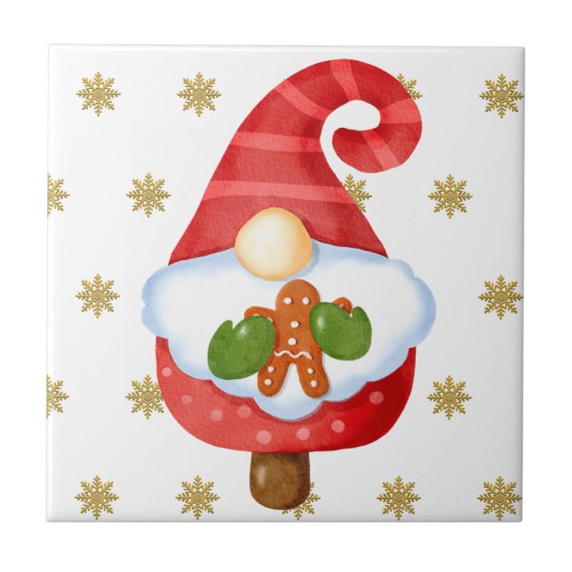 Santa Gnome   Tile (Front)