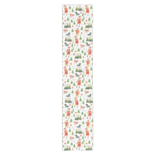 Santa Golf Christmas Golfing in Minnesota Short Table Runner