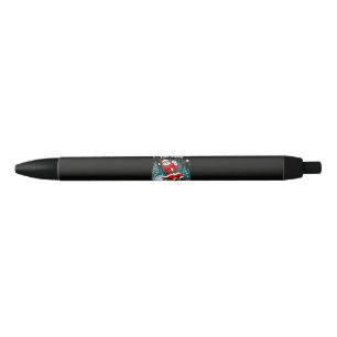 Santa Golfing Merry Christmas Golfer Black Ink Pen