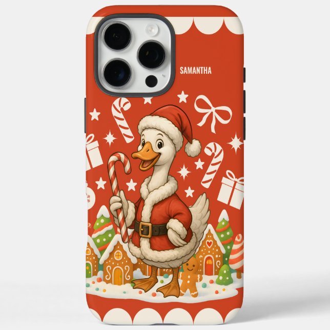Santa Goose Christmas Holiday Case-Mate iPhone Case (Back)