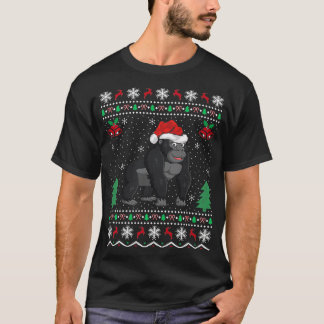 Santa Gorilla Animal Lover Xmas Gift Ugly Gorilla T-Shirt