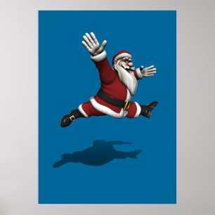 Santa Grand Jete Poster