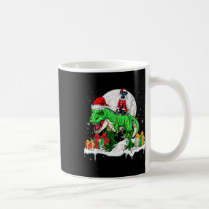 Santa Great Dane Riding T-rex Christmas Owner Kids Coffee Mug