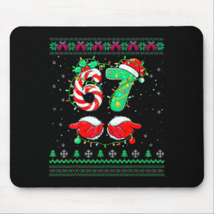 Santa Hands 67 Christmas Ugly Sweater Six Seven Me Mouse Pad