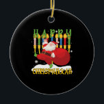 Santa Happy Chrismukkah Funny Hanukkah Christmas Ceramic Ornament<br><div class="desc">Santa Happy Chrismukkah Funny Hanukkah Christmas</div>