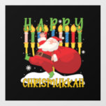 Santa Happy Chrismukkah Funny Hanukkah Christmas Floor Decals<br><div class="desc">Santa Happy Chrismukkah Funny Hanukkah Christmas</div>