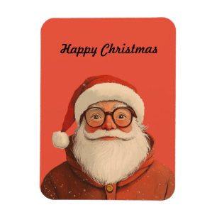 Santa Happy Christmas Card Magnet