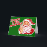Santa Has A Big Package Holiday Card<br><div class="desc">I have a big package. Funny Santa Claus t-shirts gifts and apparel for Christmas gift giving. Santa has a big package, and also a bag of toys.</div>
