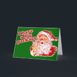 Santa Has A Big Package Holiday Card<br><div class="desc">I have a big package. Funny Santa Claus t-shirts gifts and apparel for Christmas gift giving. Santa has a big package,  and also a bag of toys.</div>