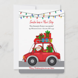 Santa Has a New Stop Holiday Moving Card