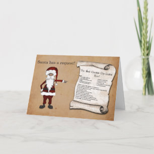 Santa has a Request! Holiday Card