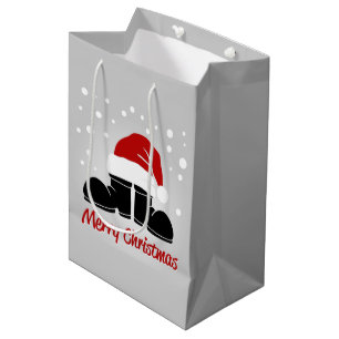 Santa Hat and Boots Medium Gift Bag
