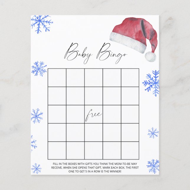 Santa hat - baby bingo game (Front)