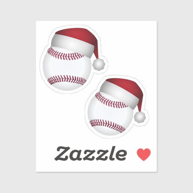 Santa Hat Baseball Christmas (Sheet)