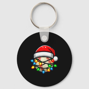 Santa Hat Baseball Toddler Kids Christmas Lights X Keychain