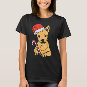 Santa Hat Chihuahua Chiwawa Dog Christmas Xmas Men T-Shirt