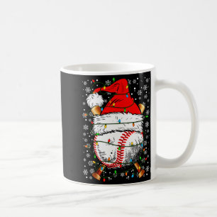 Santa Hat Christmas Baseball Player Srts For Men B Coffee Mug