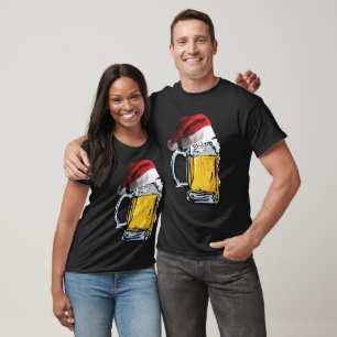Santa Hat Christmas Beer T-Shirt