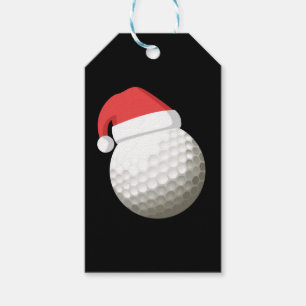 Santa Hat Christmas Golf Gift Tags