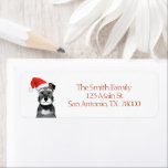 Santa Hat Christmas Schnauzer Return Address<br><div class="desc">A cute Schnauzer wearing a Santa hat decorates these Christmas return address labels.</div>