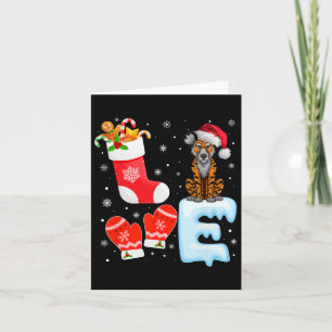 Santa Hat Christmas Stocking Holiday African Wild Card