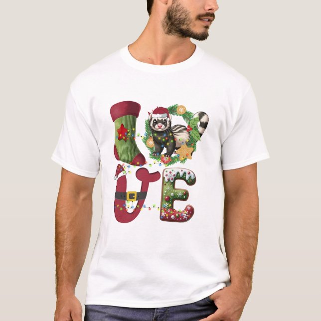 Santa Hat Christmas Tree T-Shirt (Front)