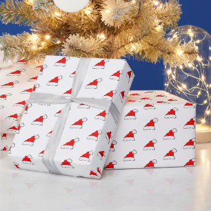 Santa hat Christmas wrapping paper