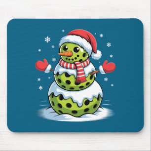 Santa Hat Ckleball Snowman Christmas Men Women Kid Mouse Pad