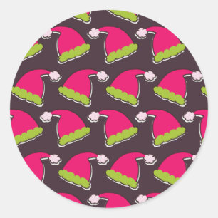 santa hat classic round sticker