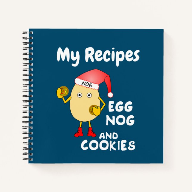 Santa Hat Egg Nog Notebook (Front)