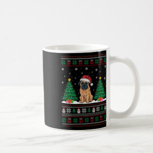 Santa Hat English Mastiff Dog Xmas Tree Lights Ugl Coffee Mug
