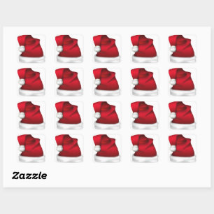 Santa Hat Envelope Seals Stickers