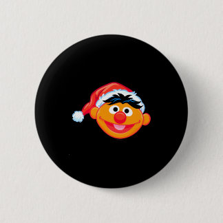 Santa Hat Ernie  2 Inch Round Button