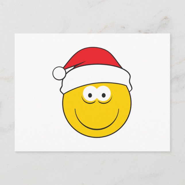 Santa Hat Face Holiday Postcard (Front)