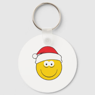Santa Hat Face Keychain