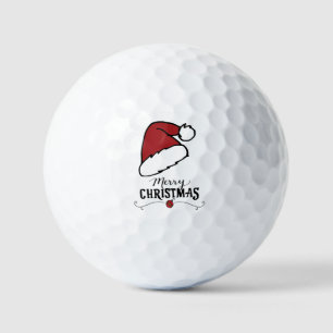 Santa Hat for Christmas for Golfer Christmas Golf Balls