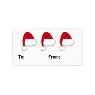 Santa Hat Gift Tag Labels #HolidayZ