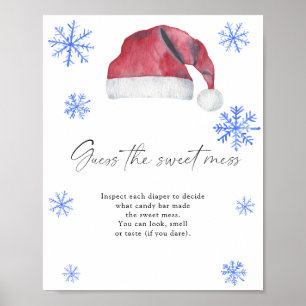 Santa hat - guess the sweet mess poster