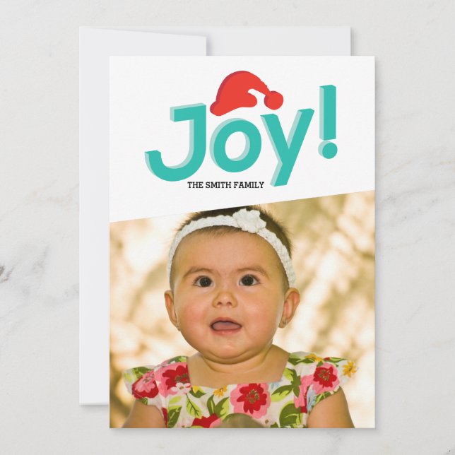 santa hat & joy holiday card (Front)