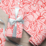 Santa Hat Jumble An Elegant Understated Christmas  Wrapping Paper<br><div class="desc">Santa hat jumble in aesthetic red and pink. An elegant understated Christmas wrapping paper. Doodle hand drawn Santa hats.</div>