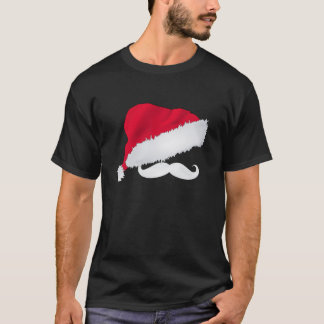 Santa Hat & Moustache Tshirt