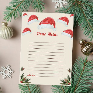 Santa Hat Noël heure Capsule Note Message Carte