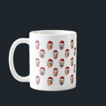 Santa Hat Personalized Face 3 Photo Christmas Gift Coffee Mug<br><div class="desc">Personalized Face 3 Photos Santa Hat Family Christmas</div>