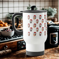 Santa Hat Personalized Face 3 Photo Christmas Gift