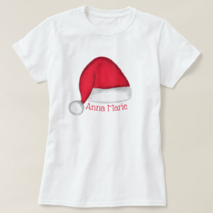 Santa Hat Personalized T Shirt